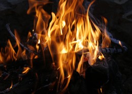 熊熊燃烧的篝火图片