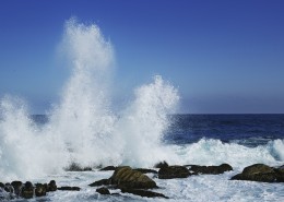 雪白的浪花图片