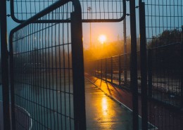 橙红色的夕阳图片