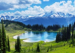 高山湖泊风景图片大全