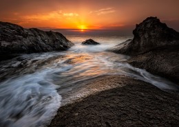 海岸黄昏景色图片