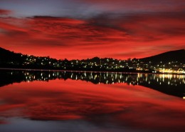 红色的朝霞风景图片