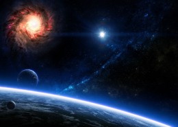 蓝色基调星空图片