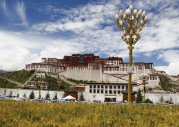 中国西藏拉萨布达拉宫风景图片