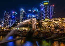 新加坡优美城市夜景图片大全