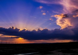青海湖晚霞风景图片