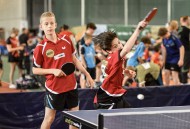 正在打乒乓球的小孩图片