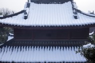 雪后古建筑图片