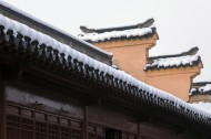 雪后古建筑图片