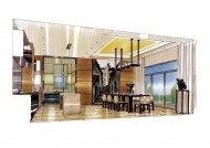 北京富力湾手绘透视图c1图片