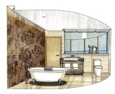 梁志天室内手绘深化透视图片