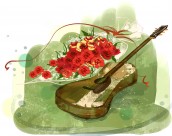 杂志风景插画图片