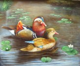 动物无框油画图片