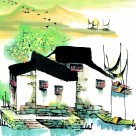 江南水乡春天水墨图片大全