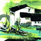 江南水乡春天水墨图片大全