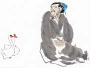 传统男性形象绘画图片