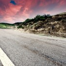 高山道路风景图片