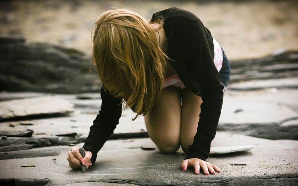 美女图片库 孤独女孩图片