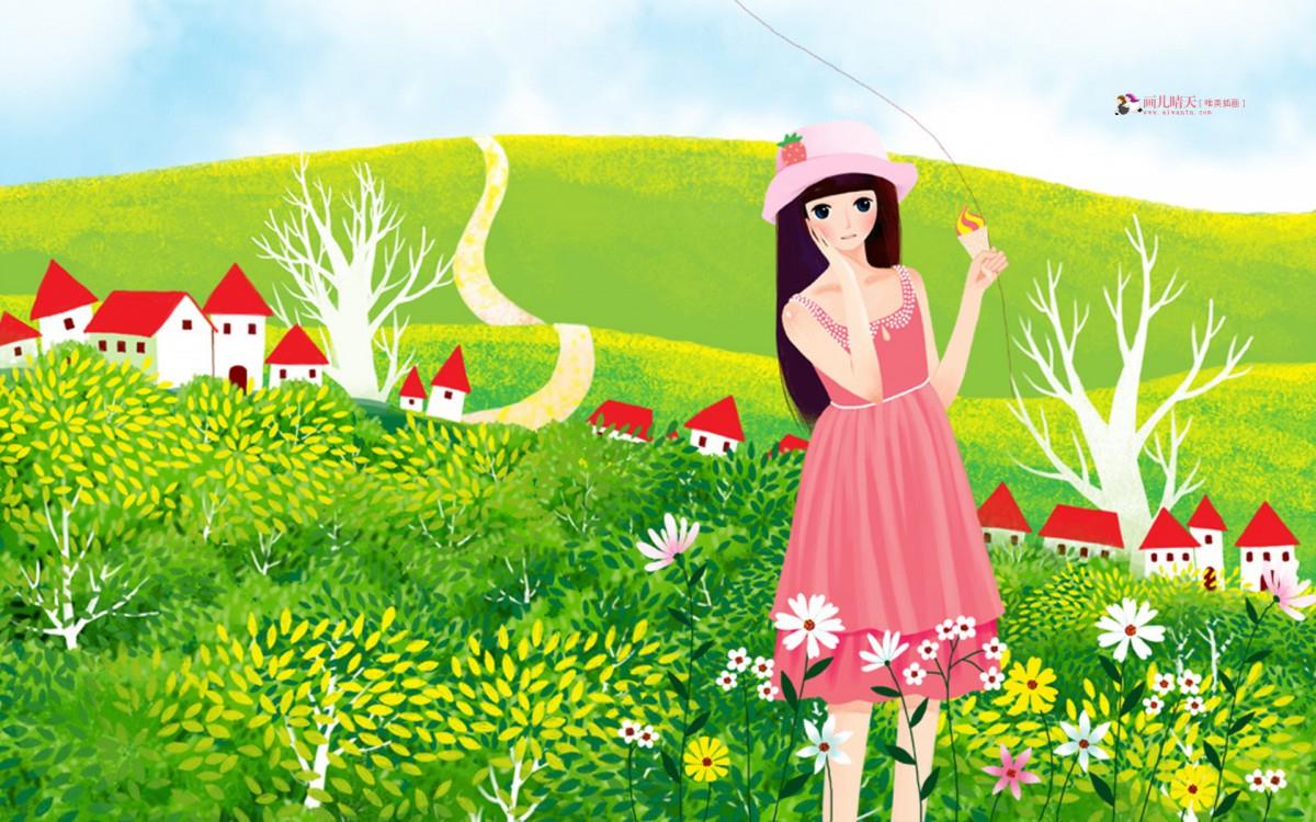 画儿晴天少女图片大全