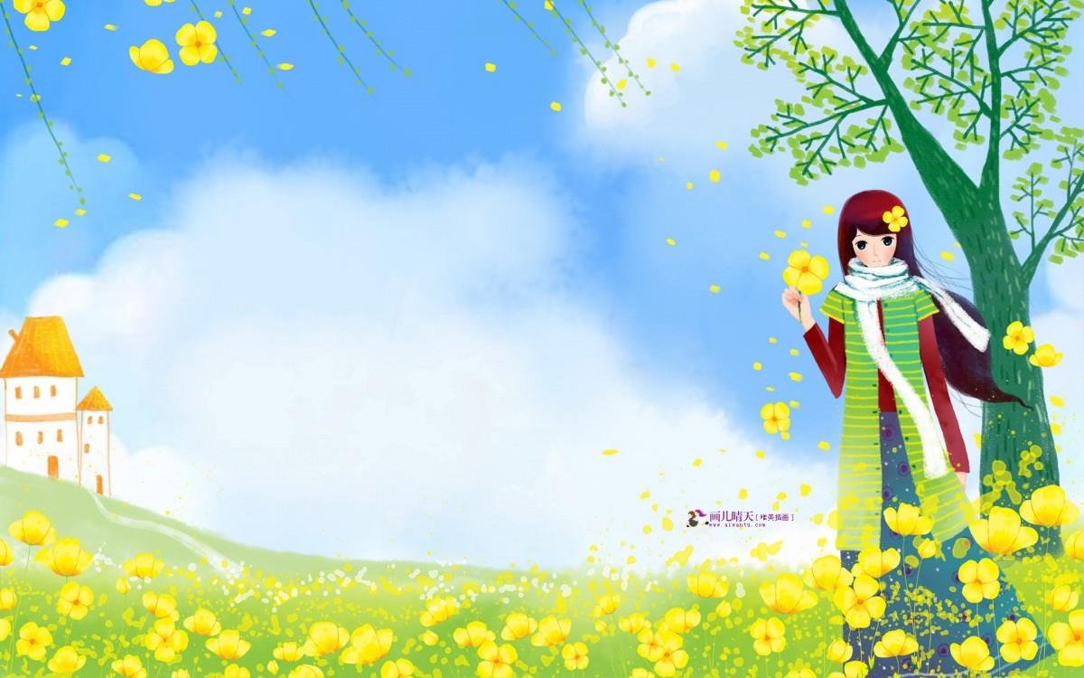 画儿晴天少女图片大全