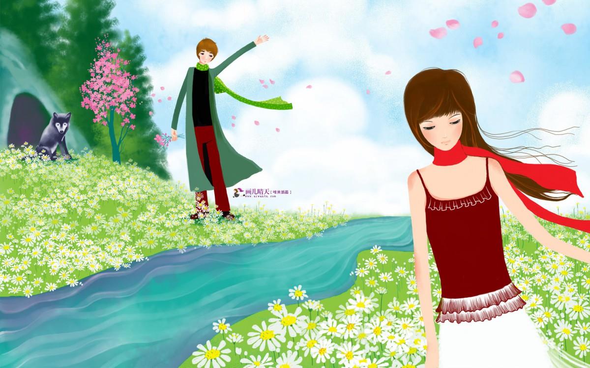 画儿晴天少女图片大全