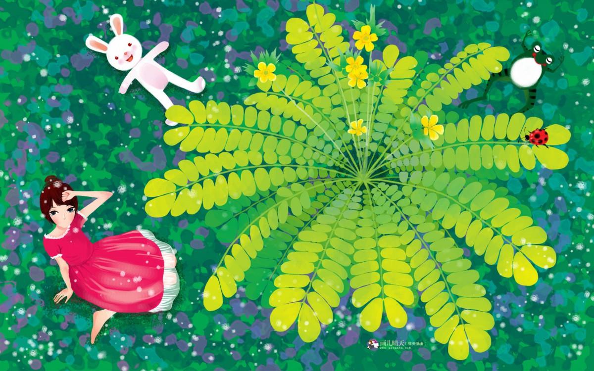 画儿晴天少女图片大全