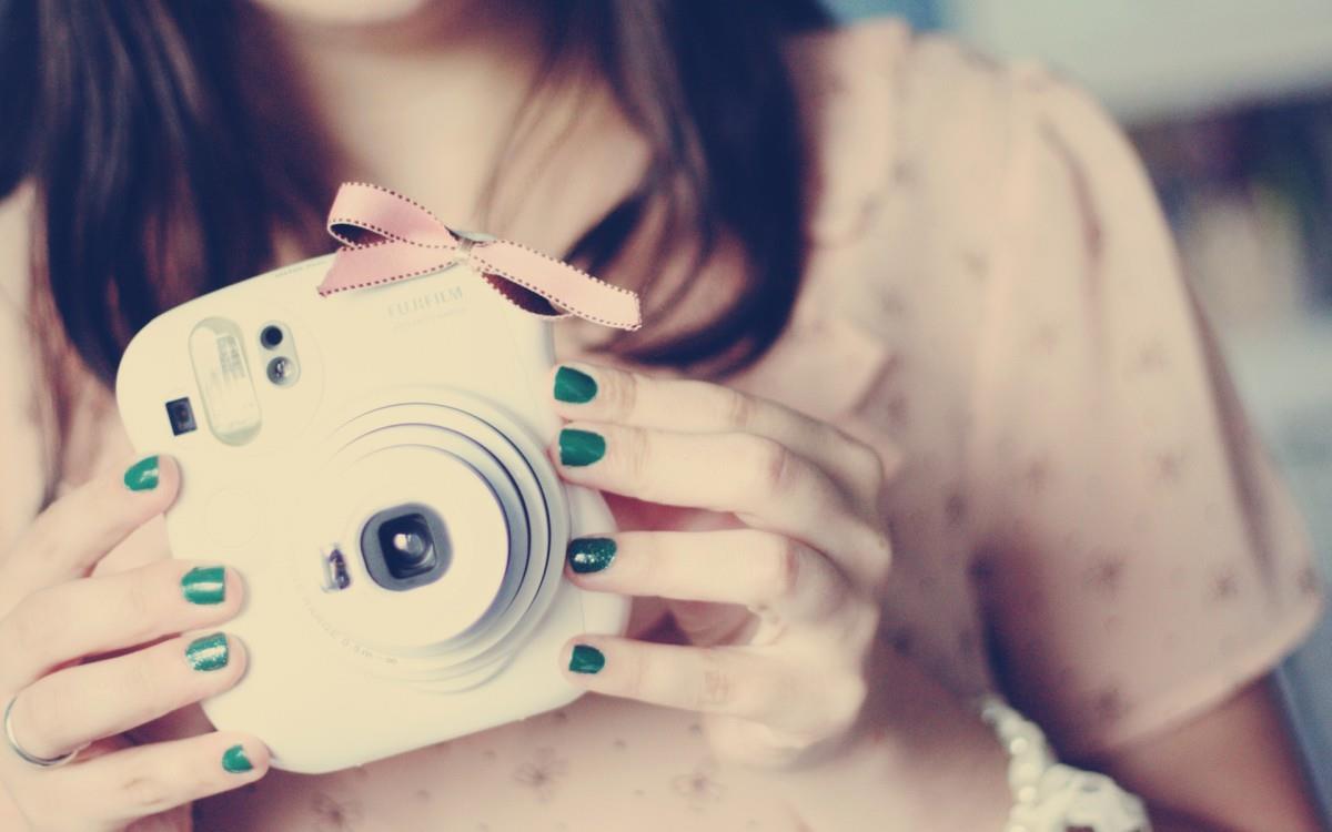 相机少女摄影图片