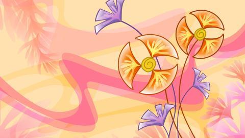 手绘鲜花图案图片