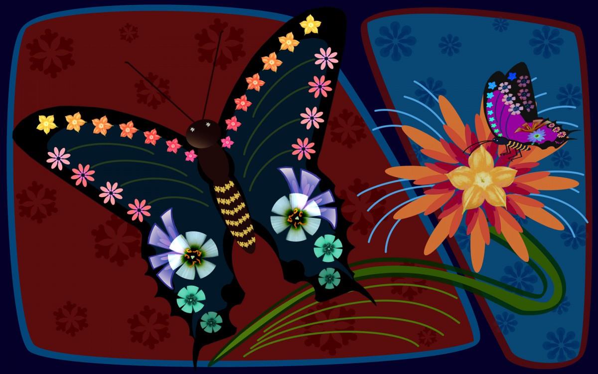 手绘鲜花图案图片