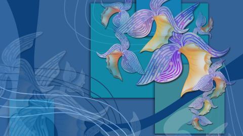 手绘鲜花图案图片