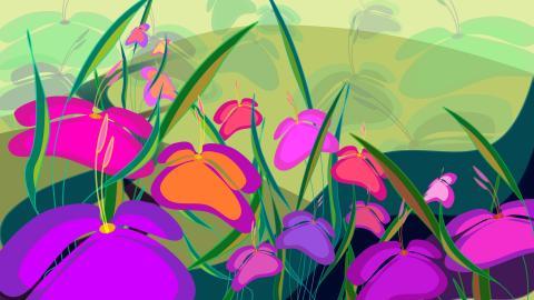 手绘鲜花图案图片