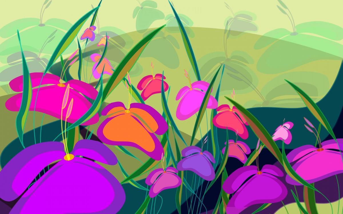 手绘鲜花图案图片