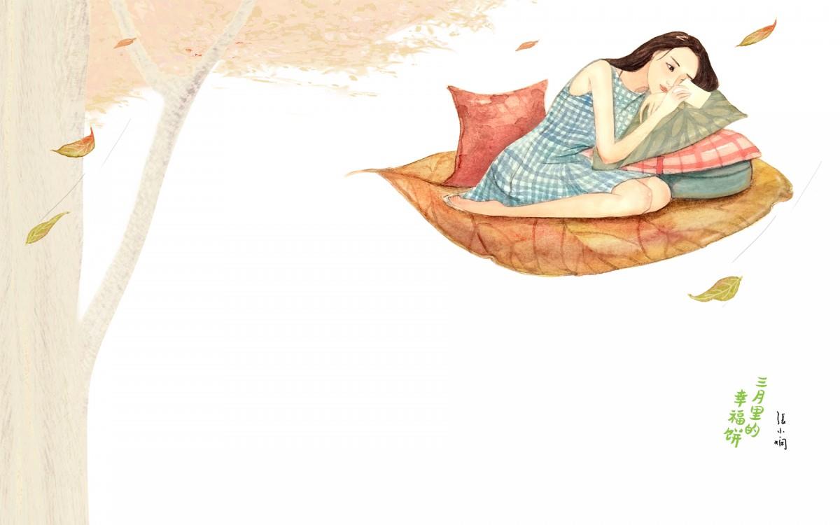 三月里的幸福饼插画图片大全