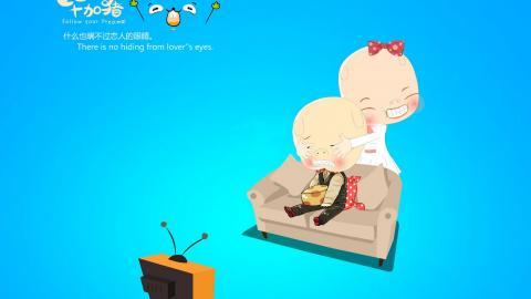 毕加猪情侣图片大全