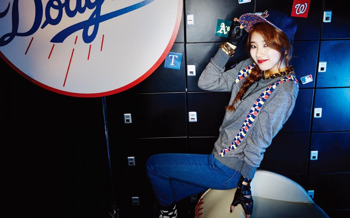 Miss A代言MLB休闲服图片