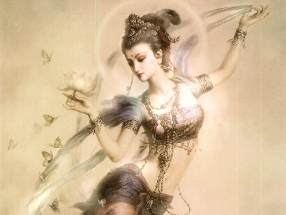 精美女性油画图片