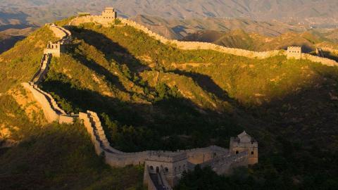 俯视金山岭长城风景图片大全