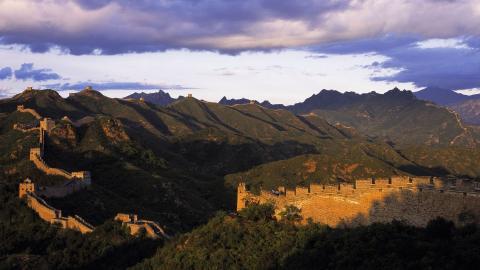 俯视金山岭长城风景图片大全