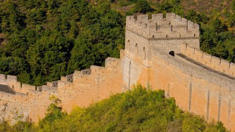 俯视金山岭长城风景图片大全
