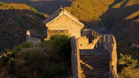 俯视金山岭长城风景图片大全