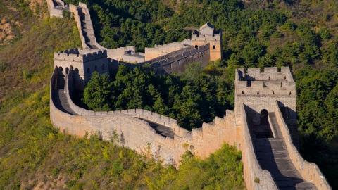 俯视金山岭长城风景图片大全