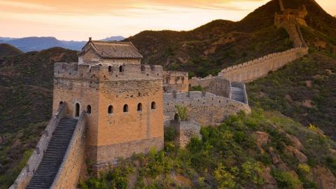 俯视金山岭长城风景图片大全