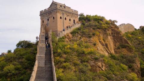 俯视金山岭长城风景图片大全
