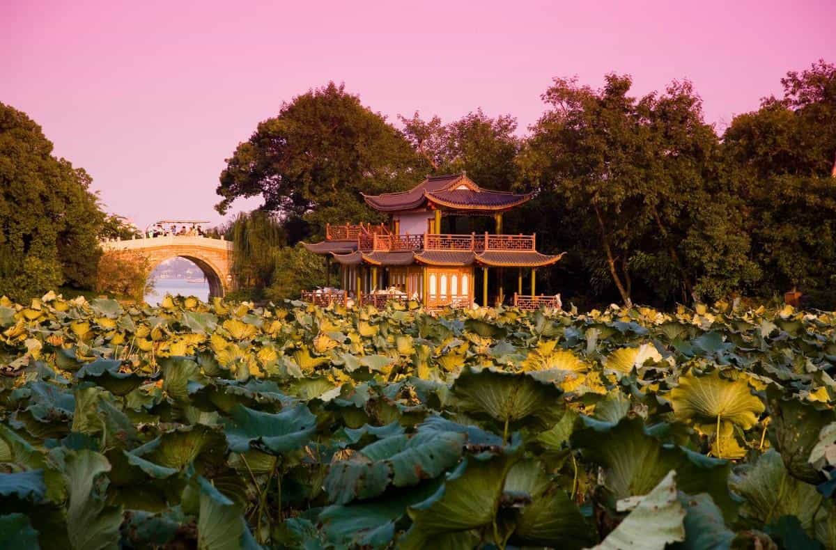 美丽的杭州西湖风光图片