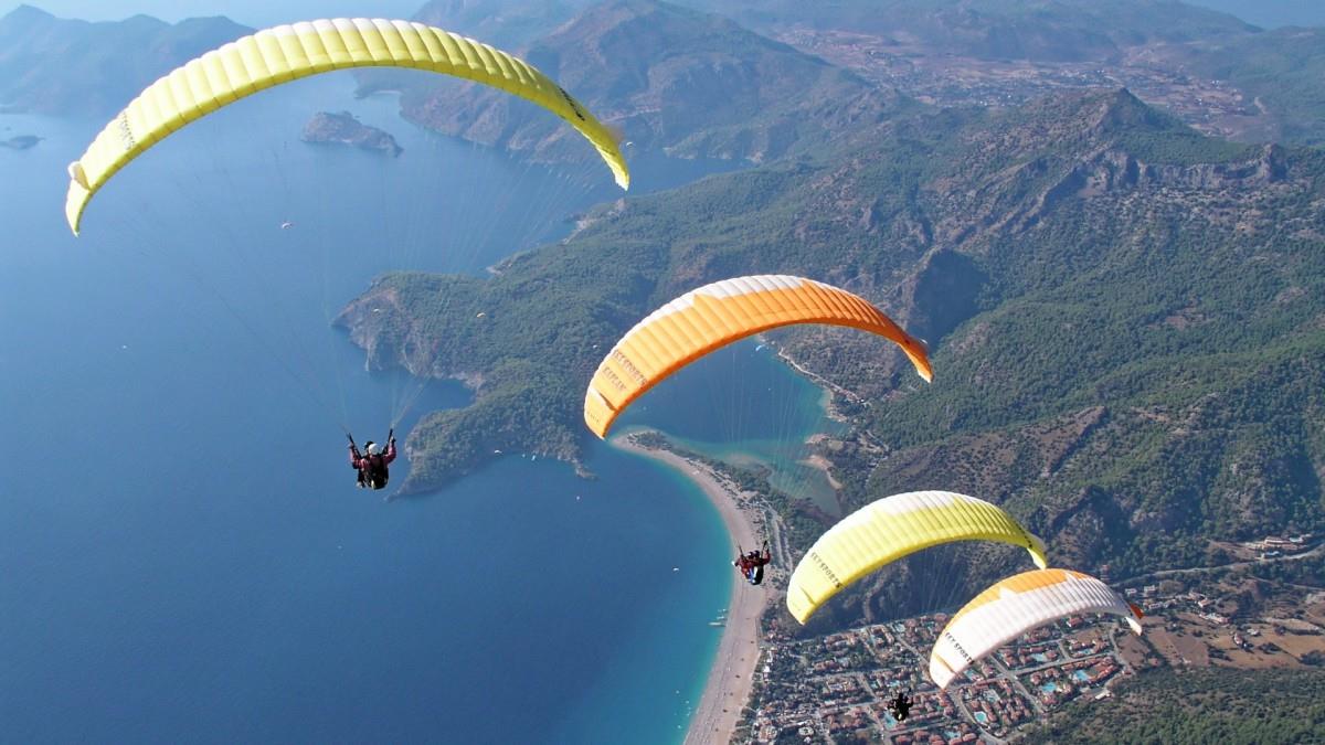 滑翔伞运行图片