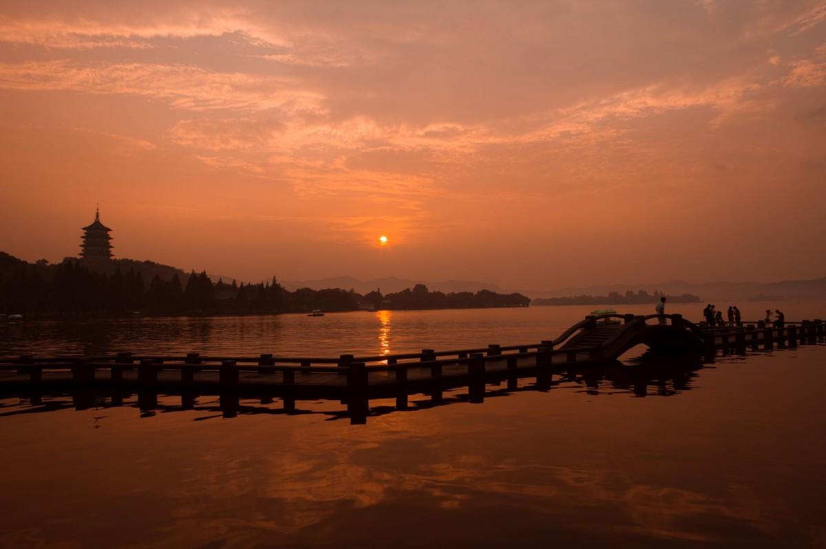 美丽的杭州西湖风光图片