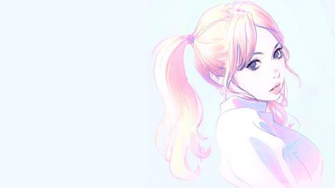 手绘美女人像图片