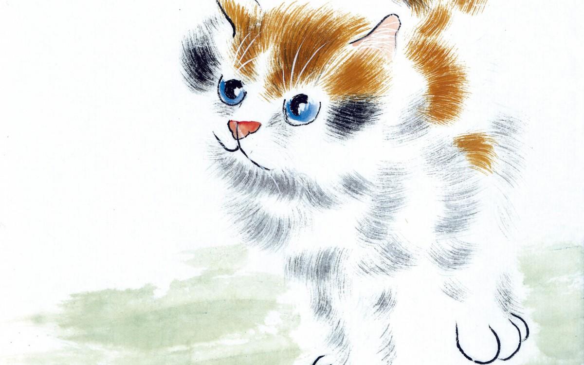 国画猫咪图片