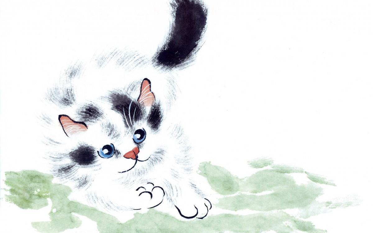 国画猫咪图片