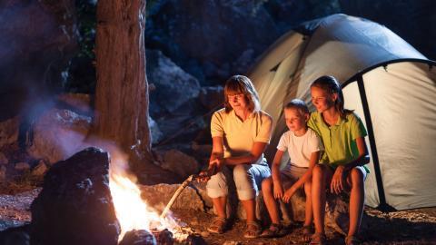 儿童野外露营野营图片